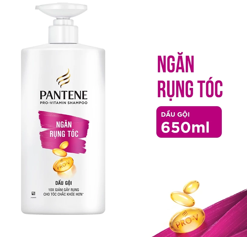  Dầu Gội PANTENE Pro-V Ngăn Rụng Tóc/ Phục Hồi Hư Tổn/ Suôn Mượt Óng Ả/ Giảm Gàu/ Dưỡng Ẩm - Chai 650ml 