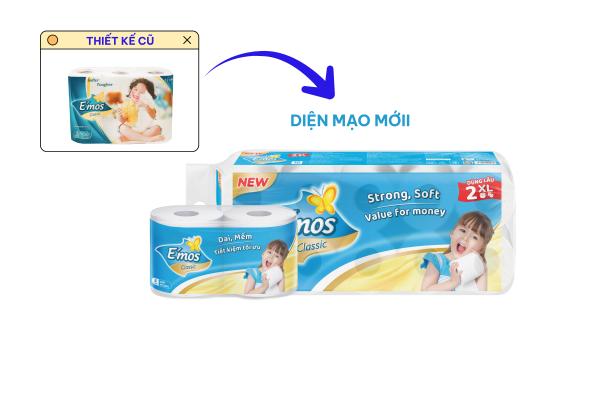  Giấy vệ sinh E’mos Classic 