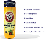  Bột Baking Soda tinh khiết Arm & Hammer Rửa Rau Quả Chai 340g 