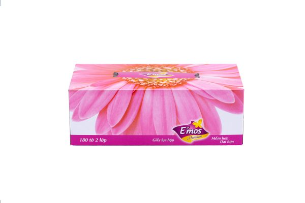  Khăn giấy lụa hộp cao cấp E’mos Premium 180 tờ 