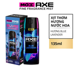  Xịt thơm nước hoa cao cấp AXE 135ml, Fine Fragrance mist lưu hương tinh tế và khử mùi lên tới 72h 