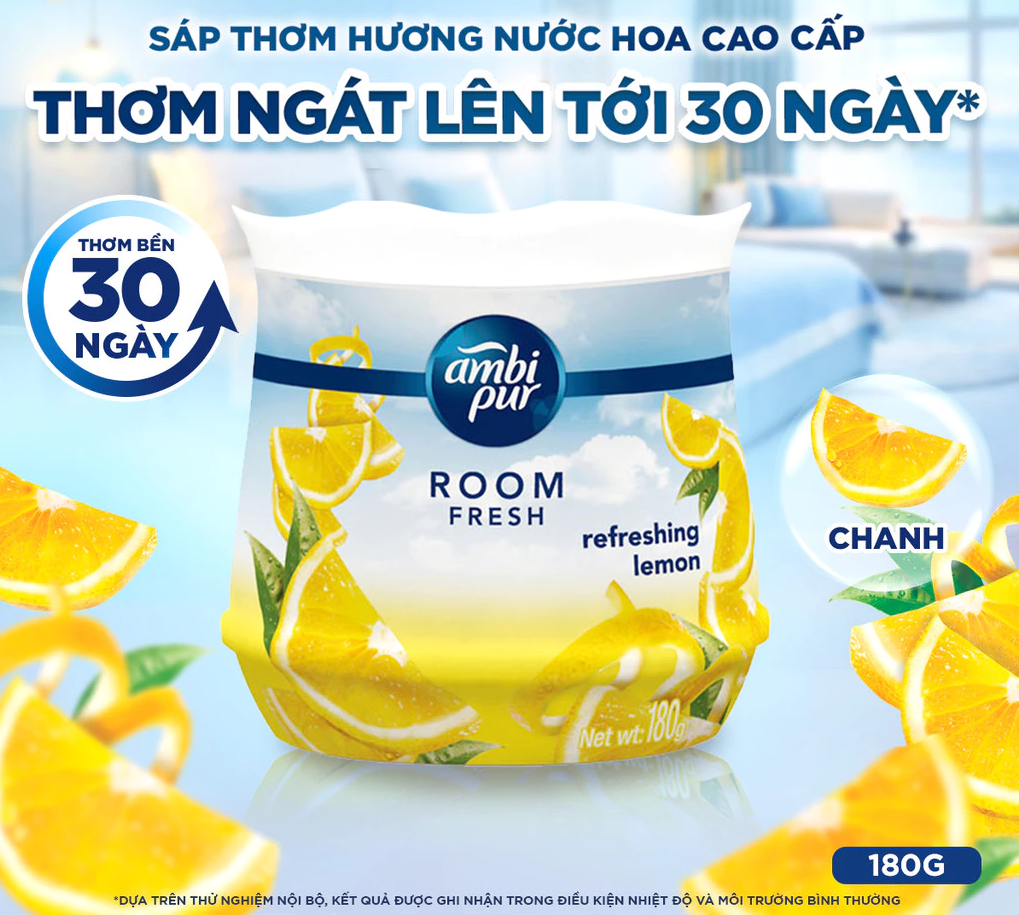  Sáp Thơm Phòng AMBI PUR Hương Nước Hoa Cao Cấp Nhiều Mùi Hương Hộp 180g 