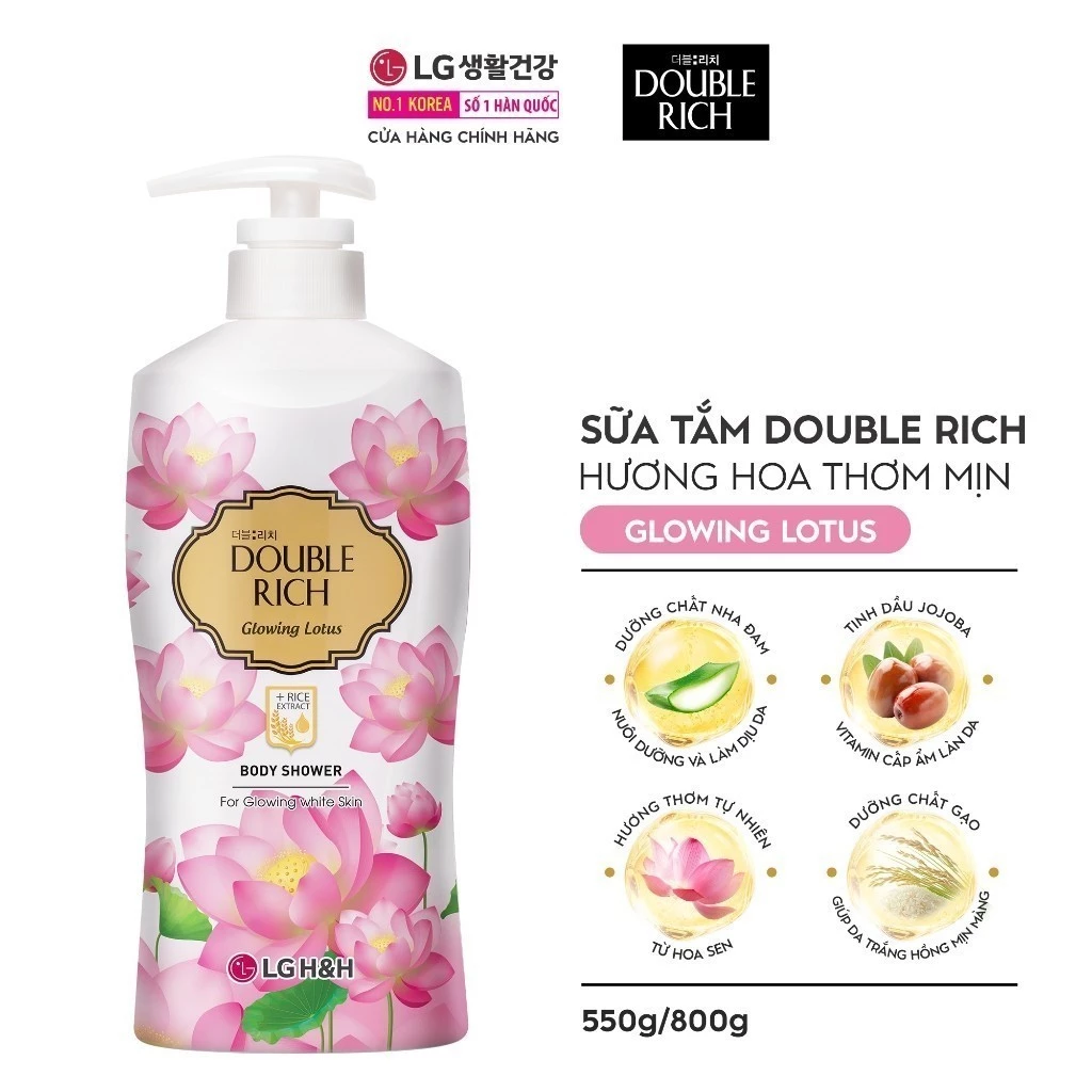  Hộp quà tặng Sữa tắm Double Rich 550g 