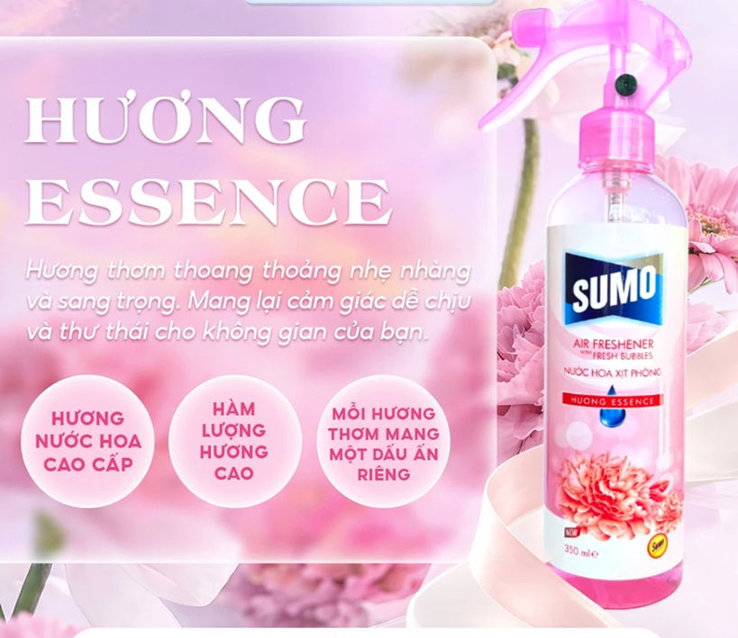  Nước Hoa Xịt Phòng SUMO 350ml cao cấp nâng tầm trải nghiệm không gian sống 