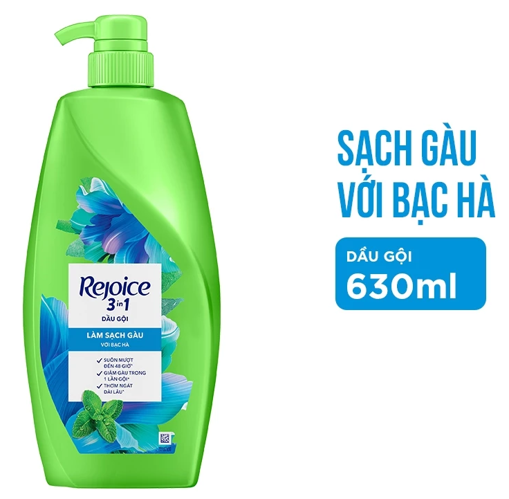  Dầu Gội REJOICE Siêu Mượt / Hoa Hồng Jeju/ Giảm Ngứa Da Đầu - Chai 630ml 