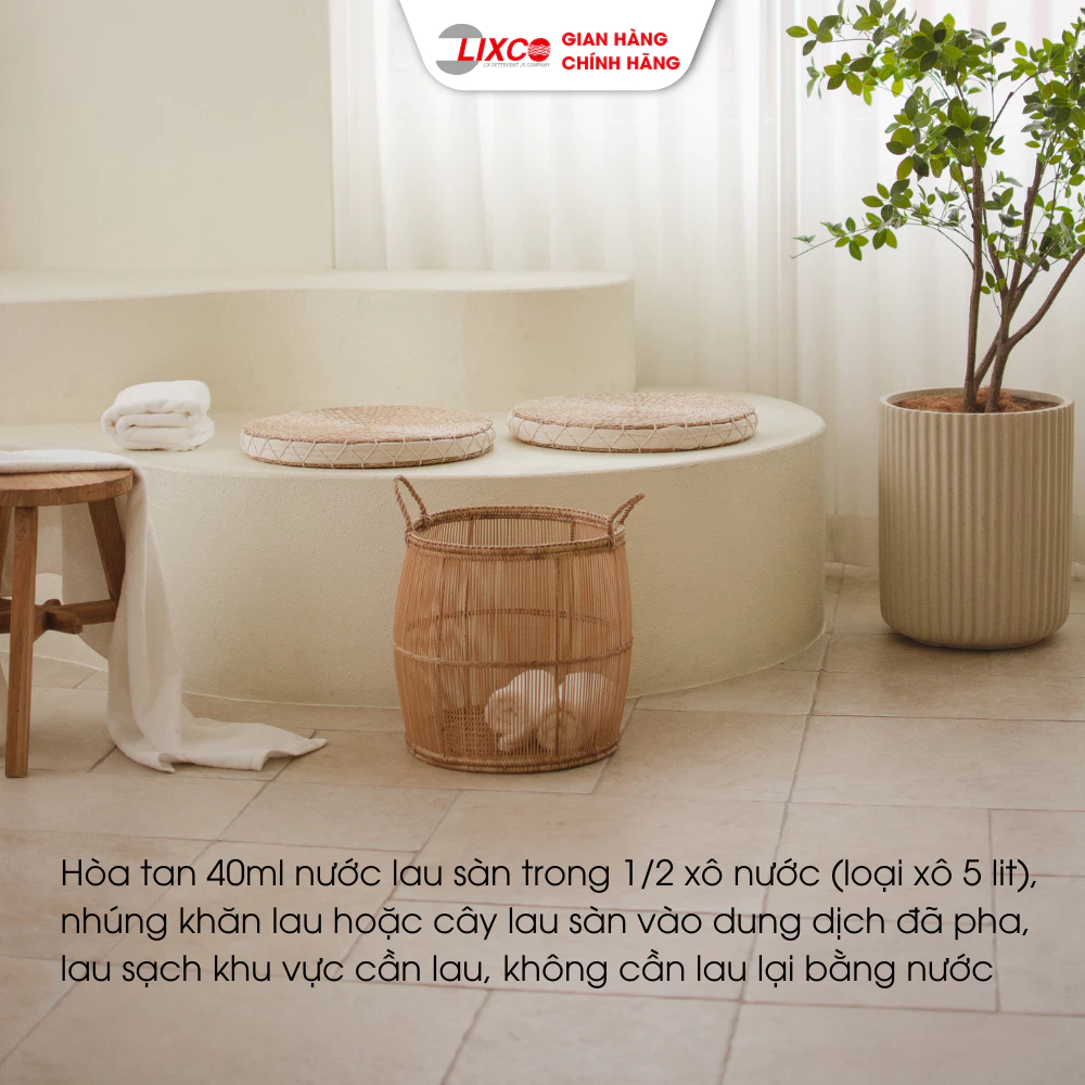  Nước lau sàn Lix đuổi côn trùng 3.6 lít LD360 an toàn thơm ngát hiệu quả trên các chất liệu 