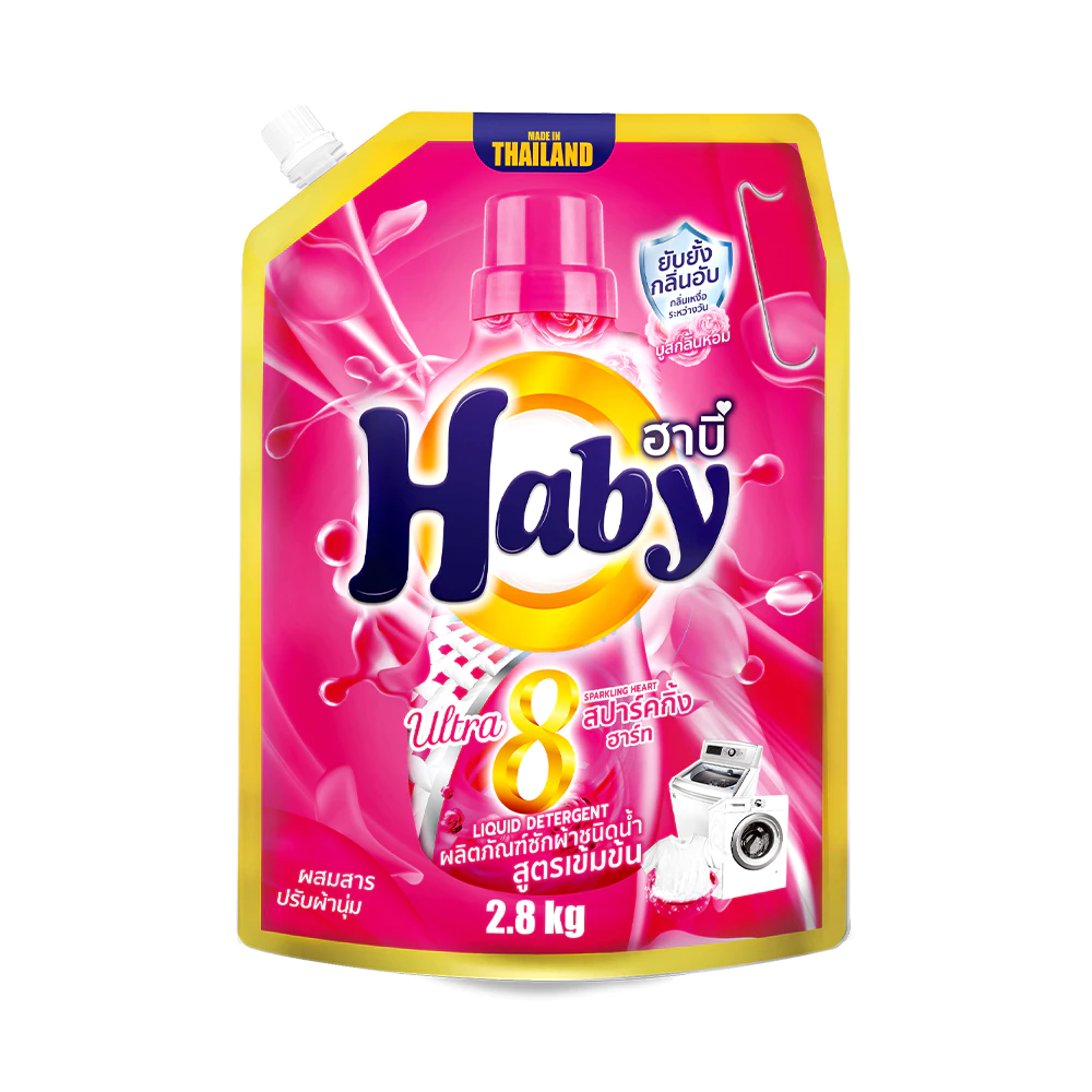  Nước giặt đậm đặc HABY Super-clean ULTRAWASH 8in1 Sạch sâu, thơm lâu 700h, công nghệ Microfresh 2.8 Kg 