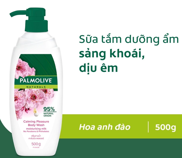  Sữa tắm Palmolive chiết xuất thiên nhiên dưỡng da ẩm mịn từ hoa 500g 