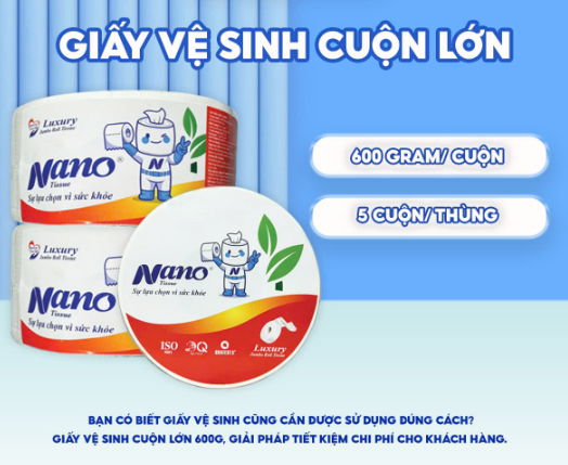  Giấy vệ sinh Nano cuộn lớn 600g 