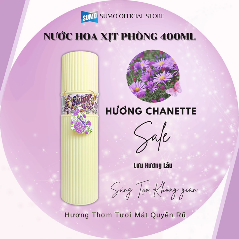  Nước Hoa Xịt Phòng Sumo 400ml 3 Mùi Hương Cao Cấp, Lan Toả Hương Thơm 
