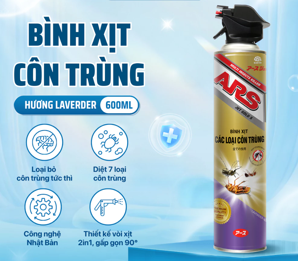  Bình xịt các loại côn trùng ARS JET GOLD S 600ml 