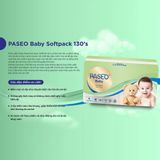  [Gói 130 Tờ] Khăn Giấy Rút Cho Bé PASEO Baby Mềm Mịn An Toàn Cho Da Nhạy Cảm (3 Lớp ) 