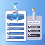  Xịt Sạch Nhà Tắm Đa Năng CLEANZ Vệ Sinh Nhà Tắm Chống Ăn Mòn Inox Vệ Sinh Vòi Rửa, Vòi Sen, Vách Kính Làm Sạch 700ml 