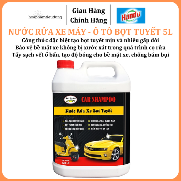  Nước rửa xe máy, ô tô dạng bọt tuyết 5L 