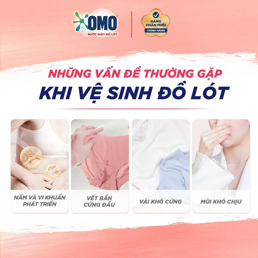  Nước Giặt Đồ Lót OMO Hương Hoa Anh Đào Thanh Lịch 300G 