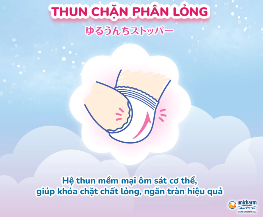  Tã dán cao cấp Moony NB/S/M/L - Nhập khẩu từ Nhật Bản 