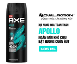  Xịt nước hoa nam toàn thân AXE 135ml, lưu hương và khử mùi lên đến 48h 