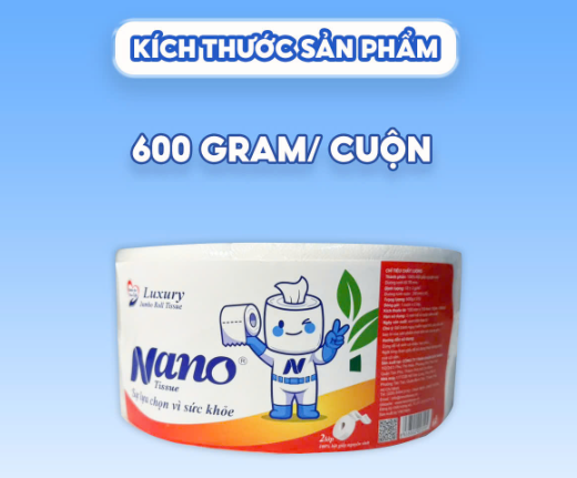  Giấy vệ sinh Nano cuộn lớn 600g 