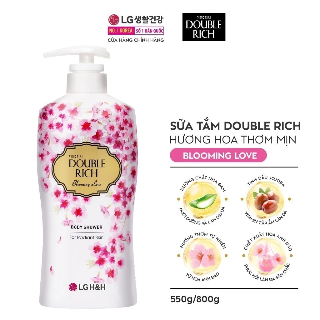  Hộp quà tặng Sữa tắm Double Rich 550g 