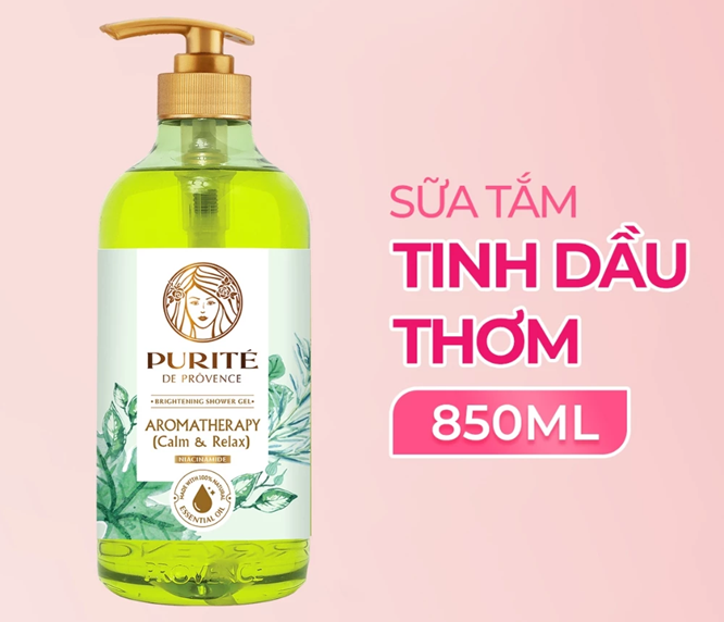  Sữa Tắm Thiên Nhiên PURITÉ Hương Hoa Anh Đào/Hoa Hồng/Hoa Oải Hương/Hoa Mẫu Đơn/Tinh Dầu Thơm 850ML - 1.1L - 1.4L 