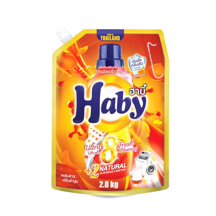  Nước giặt đậm đặc HABY Super-clean ULTRAWASH 8in1 Sạch sâu, thơm lâu 700h, công nghệ Microfresh 2.8 Kg 