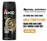  Xịt nước hoa nam toàn thân AXE 135ml, lưu hương và khử mùi lên đến 48h 