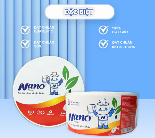  Giấy vệ sinh Nano cuộn lớn 600g 