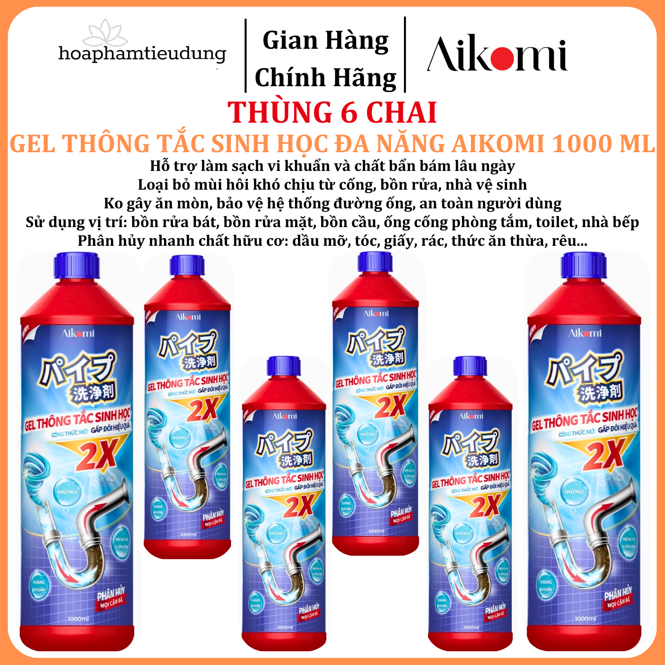  Gel sinh học CleanZ phòng tắc nghẽn, làm sạch đường ống rửa bát, rửa mặt, khử mùi hôi hiệu quả 