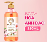  Sữa Tắm Thiên Nhiên PURITÉ Hương Hoa Anh Đào/Hoa Hồng/Hoa Oải Hương/Hoa Mẫu Đơn/Tinh Dầu Thơm 850ML - 1.1L - 1.4L 