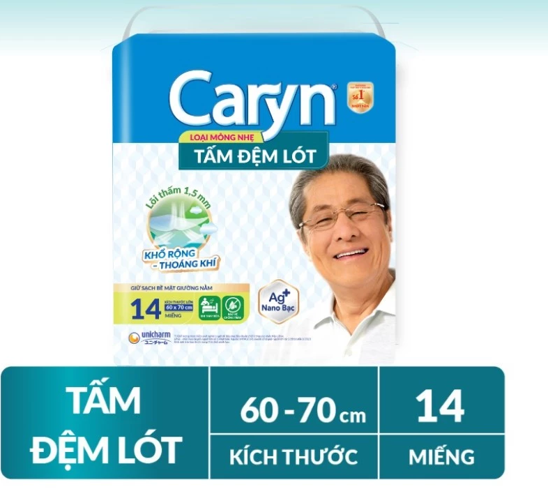  Tấm đệm lót Caryn siêu thấm giúp chống trào, kháng khuẩn, kiểm soát mùi hiệu quả 