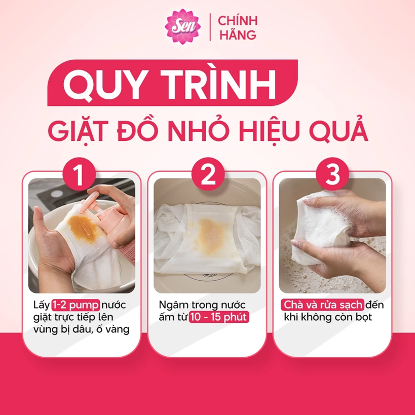  Nước Giặt Đồ Lót Sen Dịu nhẹ - Kháng Khuẩn, Sạch Thơm, An Toàn Cho Vùng Nhạy Cảm 300g 