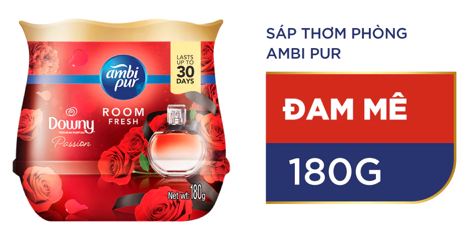  Sáp Thơm Phòng AMBI PUR Hương Nước Hoa Cao Cấp Nhiều Mùi Hương Hộp 180g 