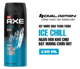  Xịt nước hoa nam toàn thân AXE 135ml, lưu hương và khử mùi lên đến 48h 