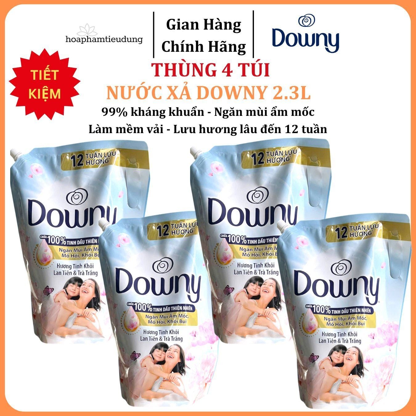  Nước xả vải Downy 1.25-1.45-1.6L-2.3L 