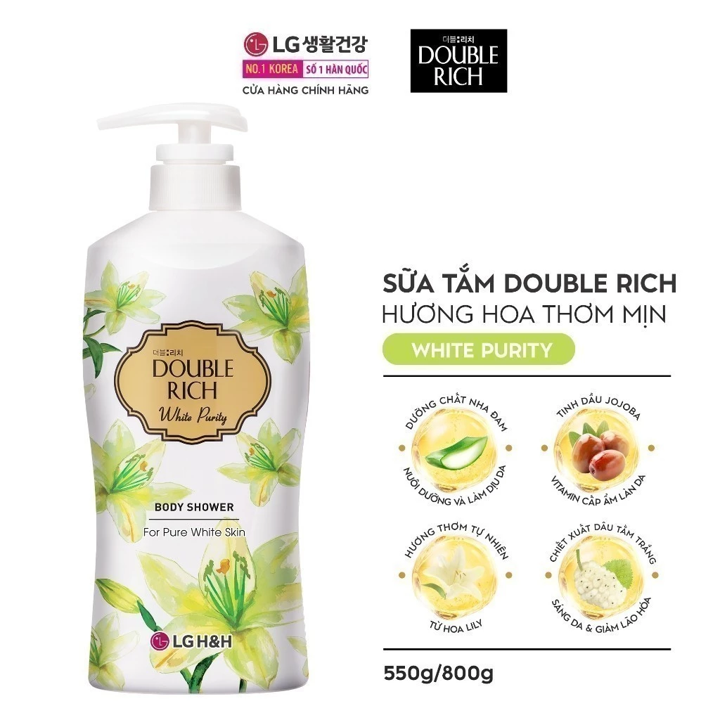  Hộp quà tặng Sữa tắm Double Rich 550g 