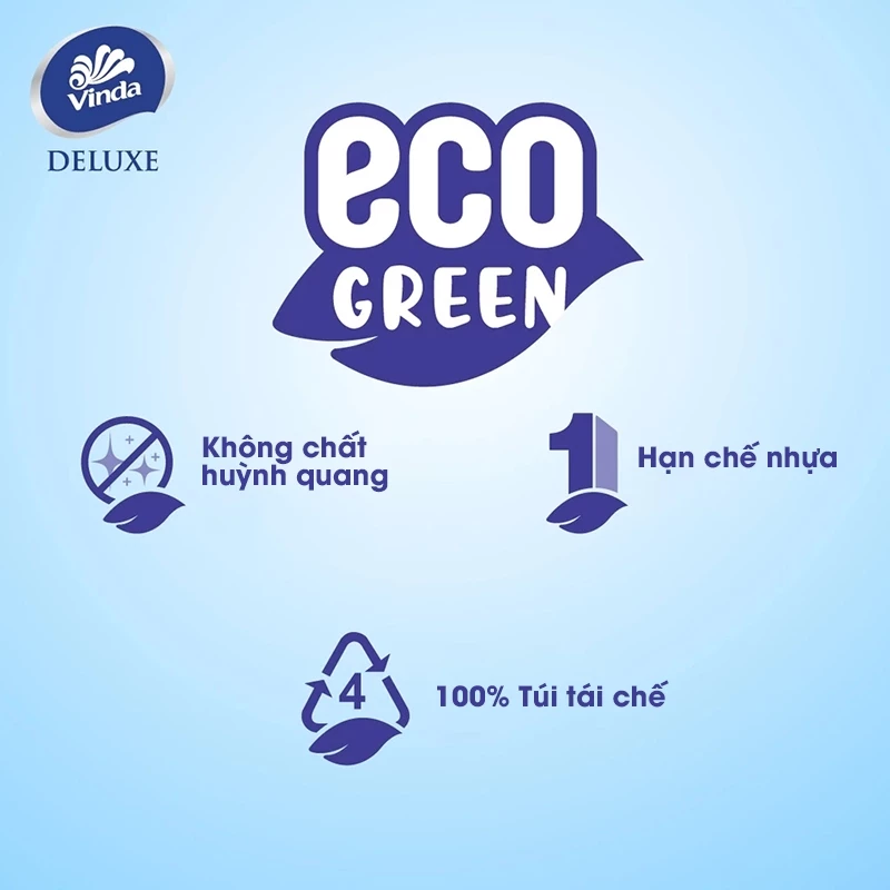 Giấy vệ sinh cao cấp Vinda Deluxe 3 lớp (8 Cuộn) 