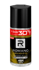  Lăn khử mùi Romano Khử mùi vượt trội, Hương nam tính suốt 48H 50ml / 65ml 