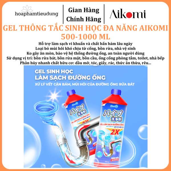  Gel sinh học CleanZ phòng tắc nghẽn, làm sạch đường ống rửa bát, rửa mặt, khử mùi hôi hiệu quả 500-1000ml 