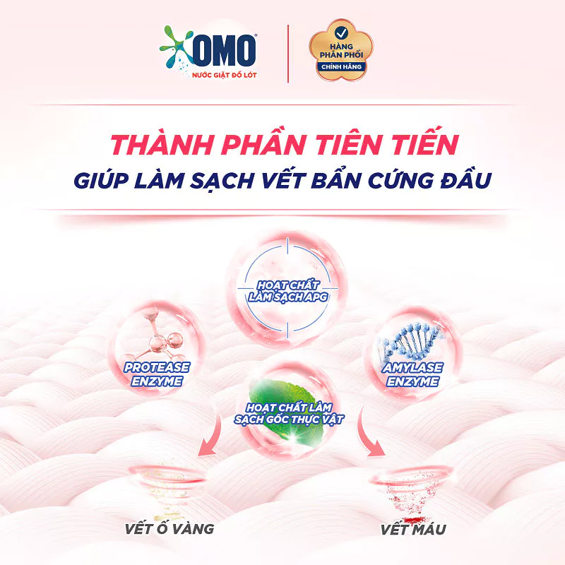  Nước Giặt Đồ Lót OMO Hương Hoa Anh Đào Thanh Lịch 300G 