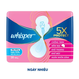  Băng Vệ Sinh WHISPER 5X Bảo Vệ Mặt Bông Siêu Mỏng Cho Ngày Thường Và Ngày Nhiều Khô Thoáng 