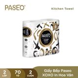  [Lốc 2 Cuộn] Giấy Bếp Đa Năng PASEO 2 Cuộn/Lốc Lau Dầu Mỡ Thấm Hút Nhanh  An Toàn Thực Phẩm (2 Lớp) 