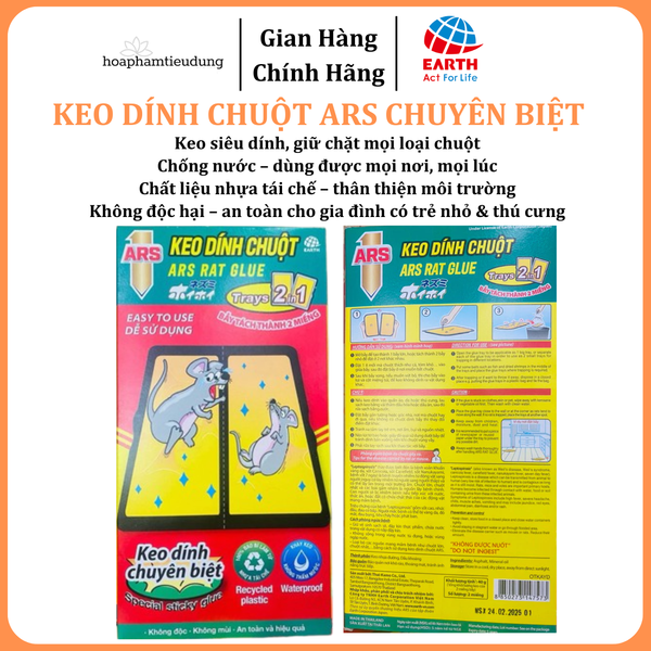  Keo dán chuột Ars Rat Glue không độc, không mùi, an toàn và hiệu quả 