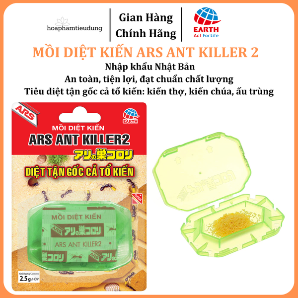  Mồi Diệt Kiến ARS Ant Killer 2 Diệt kiến tận gốc bẫy dẫn dụ kiến hàng nhập khẩu chính hãng Nhật Bản  2.5g 