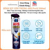  Bình xịt muỗi , côn trùng ARS PRO.X MẠNH diệt 7 loại côn trùng chai 500ml không mùi 