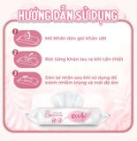  Khăn ướt cao cấp Ecobi gói 20 tờ hương dịu nhẹ 