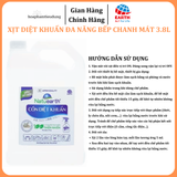  Cồn sát khuẩn tay đa năng Natuearth can 3.8L siêu tiết kiệm làm sạch nhanh, an toàn, giữ bếp sạch khuẩn mỗi ngày 