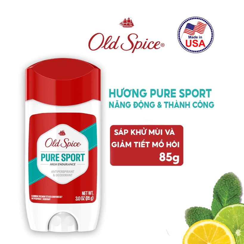  Sáp Khử Mùi & Ngăn tiết Mồ hôi OLD SPICE 73g/85g, dưỡng da săn mịn, nhiều mùi hương (Sáp trắng) - Mỹ 
