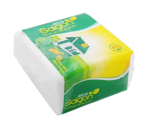  Khăn giấy ăn Saigon Eco 1 lớp 100 tờ  30cm x 30cm 