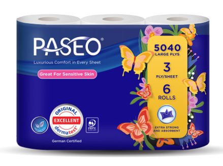  Giấy vệ sinh Paseo 6 cuộn 3 lớp 