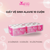  Giấy vệ sinh Bless You Alavie có lõi (10 cuộn/lốc) 